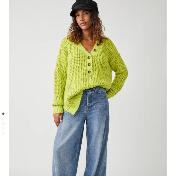 Free People | Whistle Thermal Henley Shirt | Size XS - Picture 1 of 8